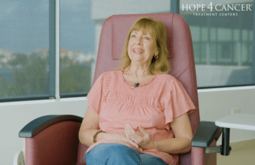 Susan smiling during her patient journey interview.