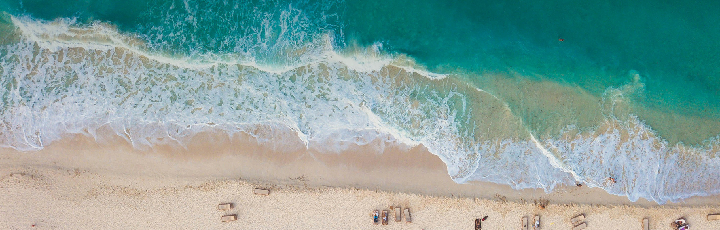 aerial photo of the beach in Cancun, Mexico